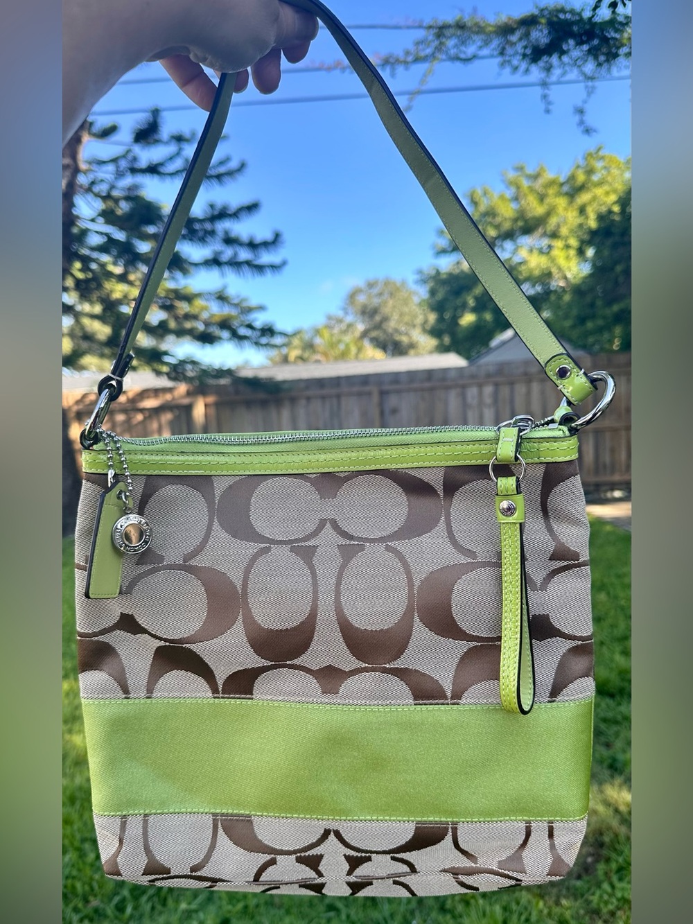 Coach Soho Signature C jacquard hobo shoulder bag crossbody